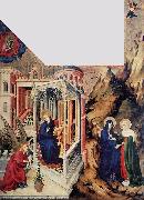 BROEDERLAM, Melchior The Annunciation and the Visitation d oil painting on canvas